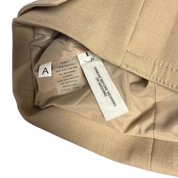 LOFT Ann Taylor Jacket Womens Size 14 Beige Long Sleeve Full Zip Collared - Picture 4 of 5